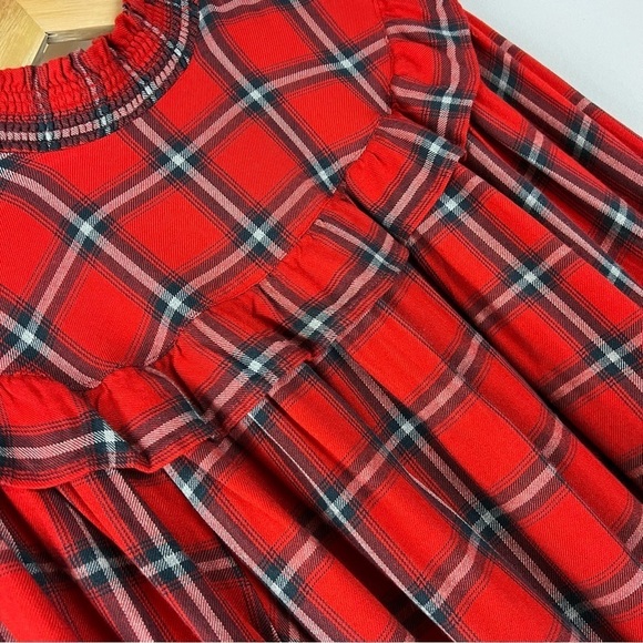Peace Love World Plaid Ruffle Blouse Cabincore - Picture 7 of 7